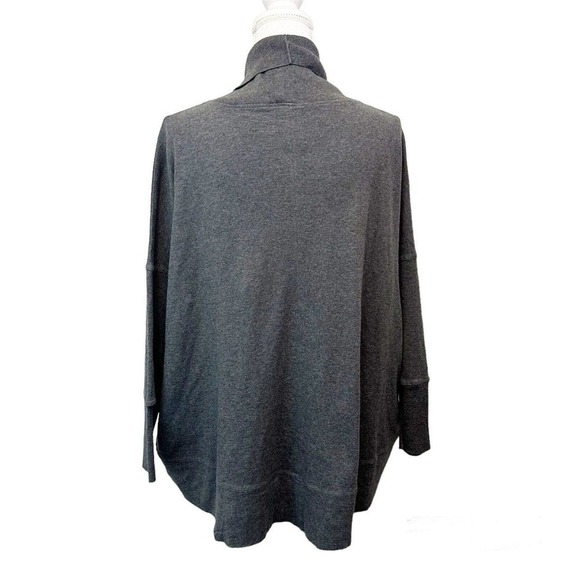 PLANET by Lauren G Womens Mock Neck Cowl Sweater Gray Dolman Sleeve One Size - Picture 3 of 6